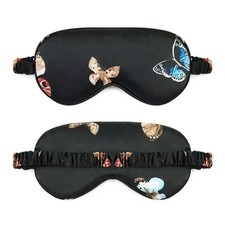 Double-sided Imitation Silk Eye Mask Breathable Sleep Light-blocking Eye Mask Am