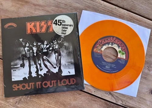 KISS - Shout It Out Loud - Orange 7" 45 rpm Vinyl - 45th Anniversary Edition!