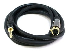 Monoprice 10ft XLR Female to 1/4in TRS Male 16AWG Cable Premier 104770 Black