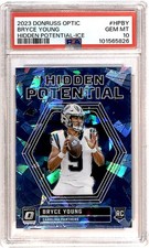 2023 Donruss Optic Hidden Potential Ice 6/15 Bryce Young Rookie PSA 10 GS1