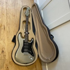 Vintage 1980s Marlin Sidewinder Active Electric Guitar (Silver) with Hard Case