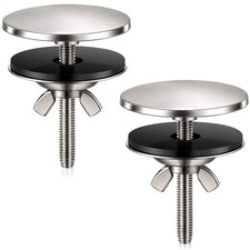 2 Pack 2-Inch Brushed Nickel Metal Sink Hole Cover, for Kitchen  Bathroom