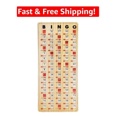 Convenient 14.75'' L Jam-Proof Bingo Board with Sliding Windows for Large Groups