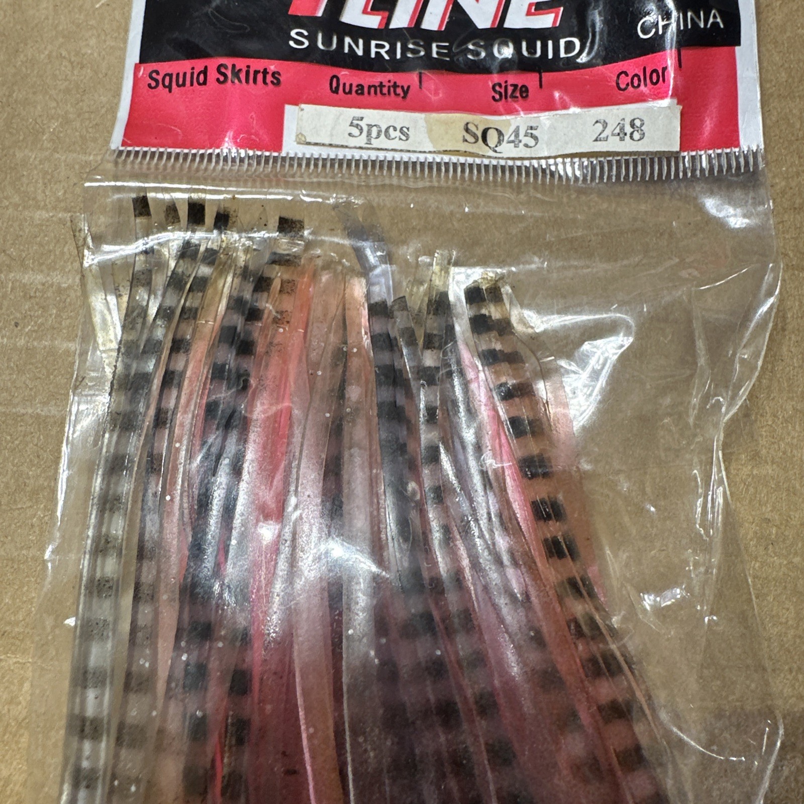 5 Pack Of P-LINE 4.5" Sunrise Squid Skirts, 5 Skirts Total, Saltwater Lures NOS - Image 3