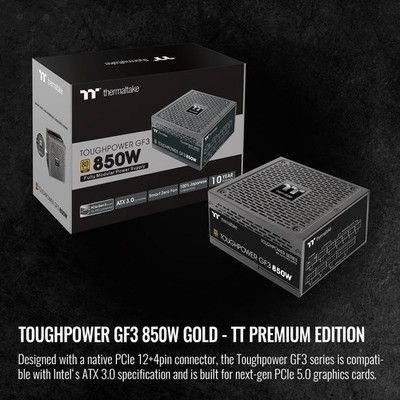 Thermaltake Toughpower GF3 850W Gold TT Premium Edition Black ATX 120 V 230 V