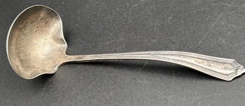 Gorham Sterling silver 4” PLYMOUTH (1911) GRAVY LADLE W/ Monogram 19.7g