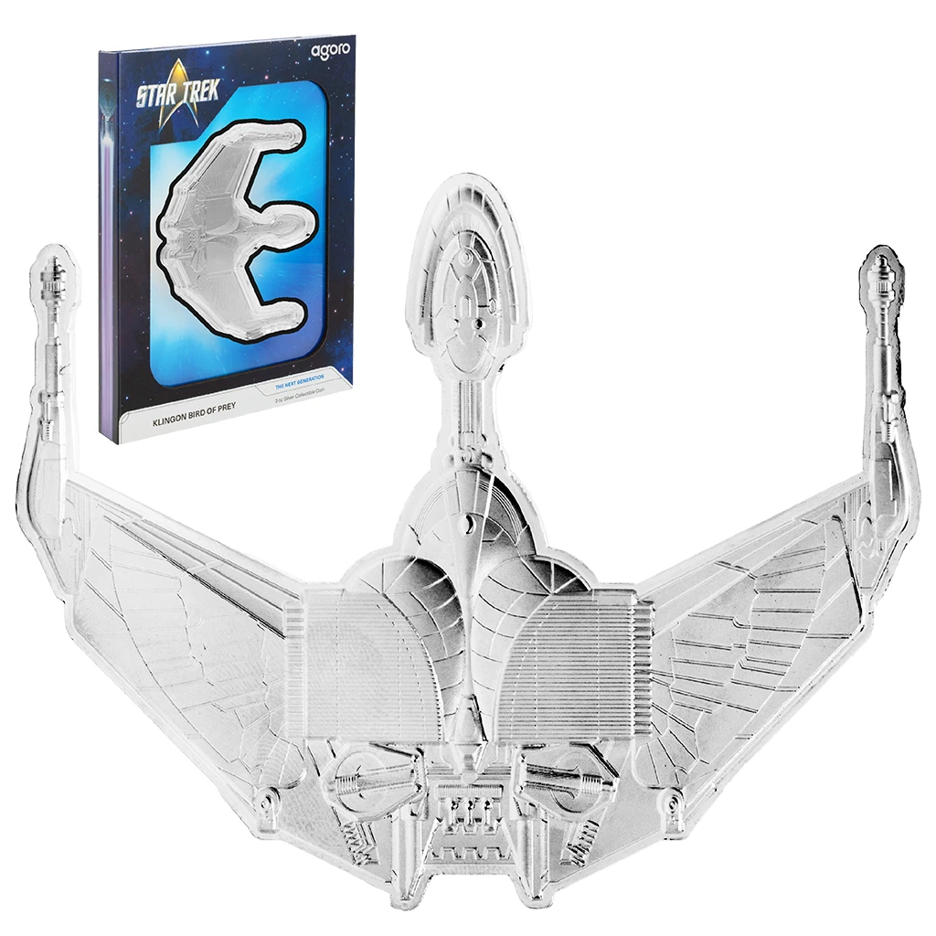 Moneta Argento Star Trek™ Navi (3.) Klingonischer Bird of Prey™ 2025 - 3 oz PP - Foto 1 di 6