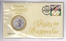 AUSTRALIAN PNC: 2022 QUEEN ELIZABETH MEMORIAM MEDALLION VISIT #M3847