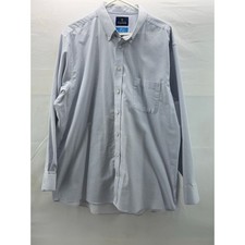 Stafford coolmax blue and white button up shirt XL