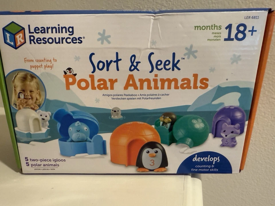 Recursos de aprendizaje Ordenar y buscar animales polares NUEVO juguetes para niños Foto 4 de 4