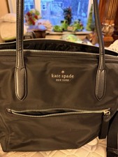 Kate Spade Chelsea Large Baby Diaper Bag Tote in Black with Changing Pad