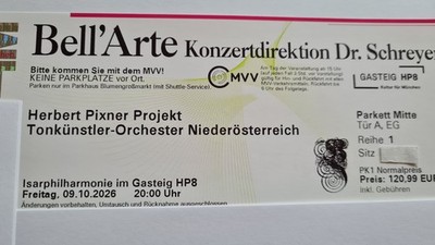 Herbert Pixner Projekt 09.10.2026 München - Reihe 1 an der Bühne