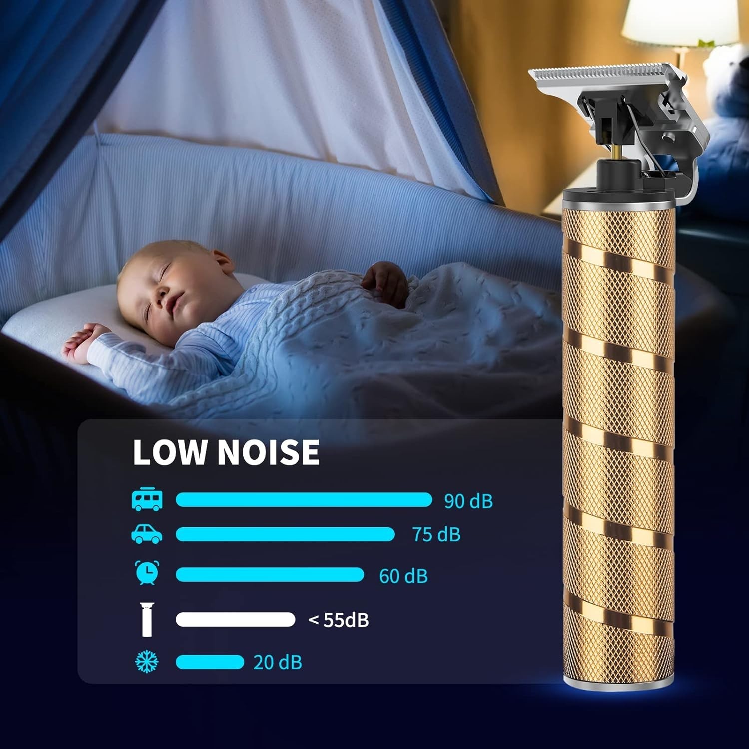 Versatile Beard and Hair Trimmer with Three Guide Combs for Ultimate Styling