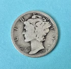 1918 S   FINE ++. SILVER MERCURY DIME