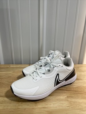 NIKE React Infinity Pro 2 White Black Grey Golf Cleats Shoes Mens Size 9.5