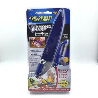 Diamond Sharp BPA Free Ergonomic Textured Grip Non-Stick Ceramic Coat As Seen on