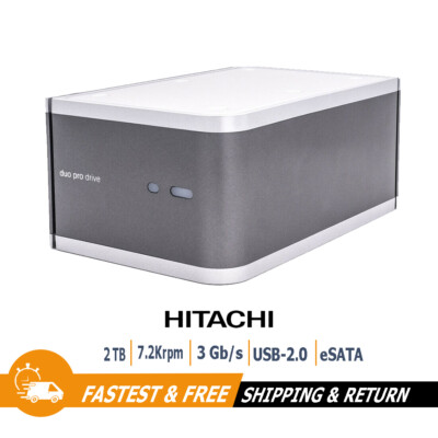 Hitachi Duo Pro Drive 2TB Quad USB 2.0 eSATA Desktop External Hard