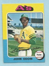 1975 OPC O-Pee-Chee Baseball John Blue Moon Odom #69 Oakland Athletics NM/MT