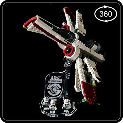 OD LAB Display stand 360 for Lego 75402-7259-8088 ARC-170 +minifigs slots (A1109-A1110)