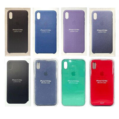 Genuine Apple iPhone Xs Max Leather & Leather Folio & Silicone Case - Open box