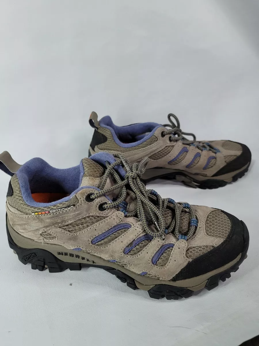 Merrell Vibram Leather Sneakers Hiking Grey Womens Us Size 8.5