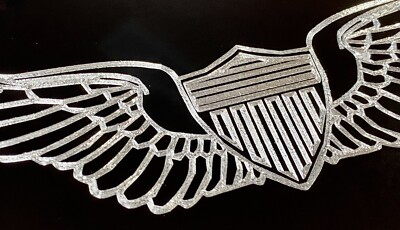 Targa Personalizzata US Air Force Con Incisione Diamantata – Alluminio Nero – Adatta A Auto, Camion E Van
