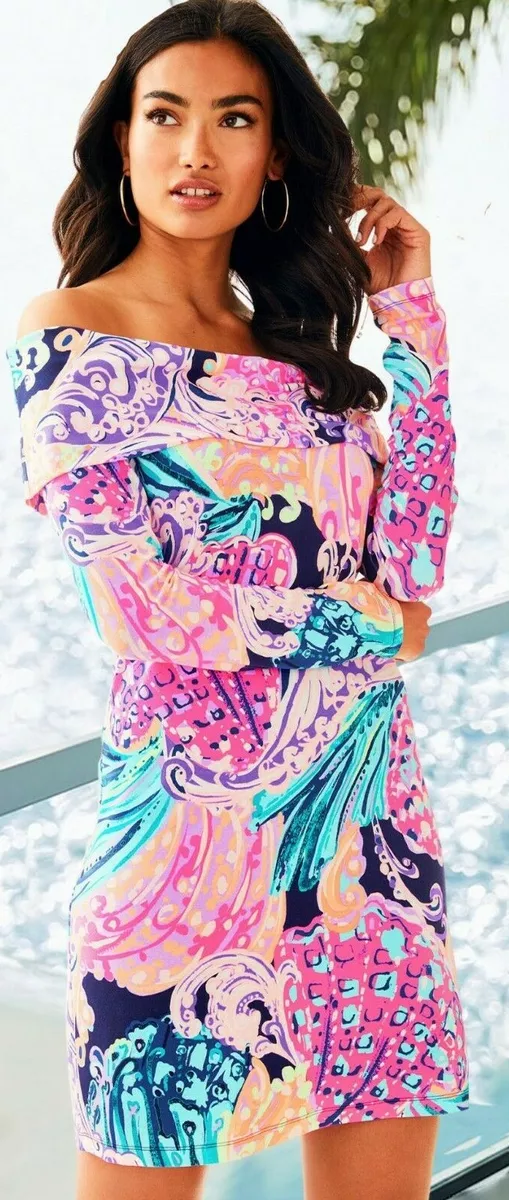 Lilly pulitzer off shoulder dress discount