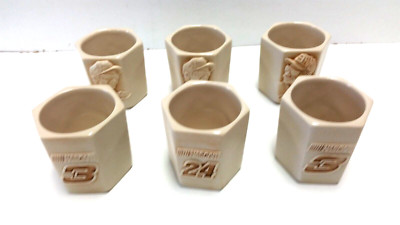 WHOLESALE LOT 3D SHOT GLASSES DALE SR & GORDON LOT OF 6 NEW LUG NUT SHAPED