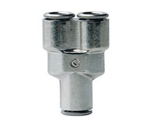 Lot of 8x CAMOZZI 6560 Equal Tube Y, #8 Buna-n - Brass