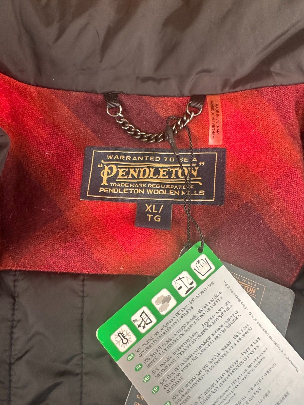 Pendleton NWT $425 Herringbone Coat Removable Woo… - image 12