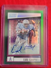 2022 Score Earl Campbell Autograph End Zone Parallel 2/6