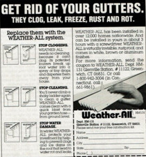 1988 Vintage Print Ad Get Rid of Your Gutters They Clog Leak Freeze Weather-All