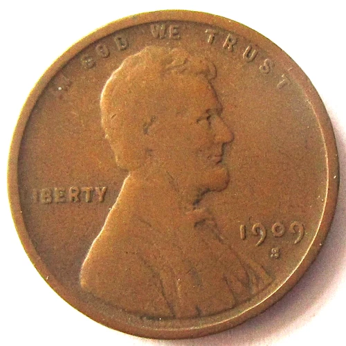 1909-s Lincoln Cent VG/F Semi Key Date No Problem Smooth Planchet coin
