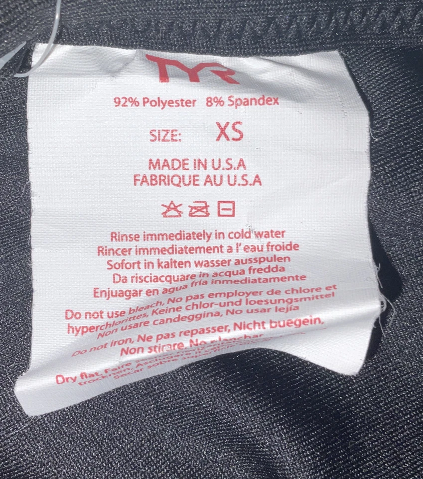 Sujetador de entrenamiento reversible TYR para mujer XS Top hecho en EE. UU. COMPETIDOR nuevo Foto 3 de 4