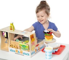 Melissa  Doug Slice  Stack Sandwich Counter 56 Pieces Ages 3-6 For PRE-SCHOOL