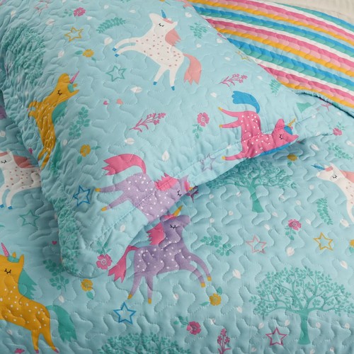 2/3 Piece Kids Quilt Bedspread Set Throw Blanket - Picture 26 of 28