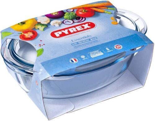 PYREX Cocotte ronde CLASSIC in vetro temperato per forno con coperchio manici - Foto 7 di 8