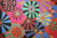 KAFFE FASSETT RADIATION BLACK 1/2 yard PWGP115 2 available 1 yd piece