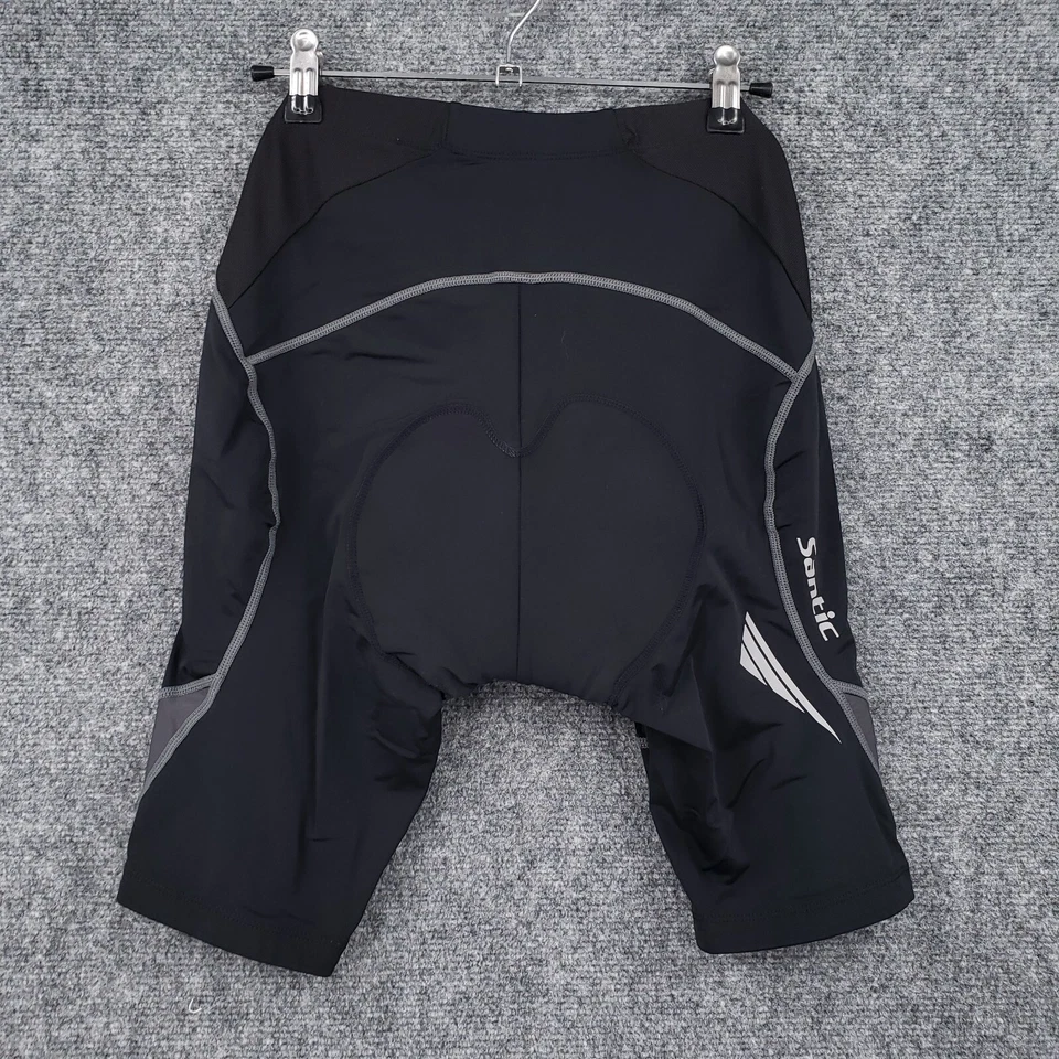 Pantalones Cortos de Ciclismo Santic Para Hombre L Negro Secado Eléctrico Acolchado Compresión Ciclismo Atlético Foto 2 de 4