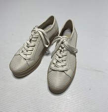 Women's Sz 7 M Dolce Vita Espadrille White 1-1/2" Platform Casual Canvas Shoes