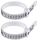 2-Pack Ring Sizer Measure Tool Gauge Plastic Finger Sizing Finder Reusable 1-17