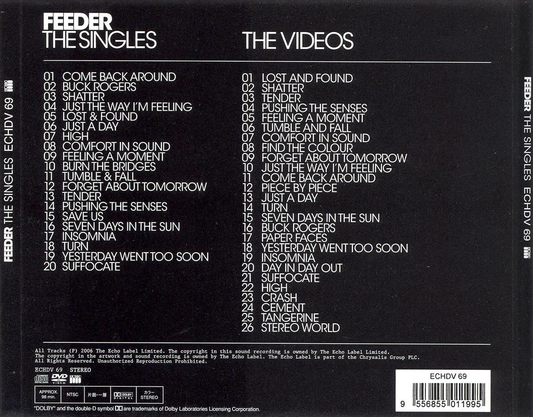 (CD)Singles (Chi)／Feeder FEEDER THE SINGLES [BONUS DVD] NEW CD 9556855011995| eBay