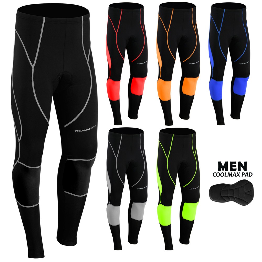 NexWarms Men Thermal Cycling Winter Bike Tights for Cold Weather