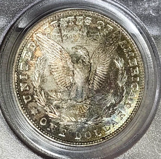 1882-S Morgan Dollar - Mild & Wild Tones - MS65 - PCGS/CAC - Old Green Label - Image 2 of 4