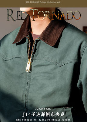 Red Tornado Fall Winter Men's Jacket Santa Fe Duck Retro Coat Canvas Outerwear