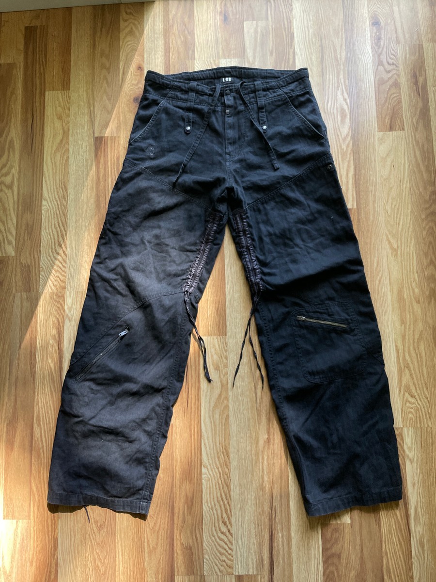 Le Grand Bleu LGB denim black jeans 32x30 measured wide leg | eBay