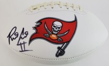 RONALD JONES II Signed Tampa Bay Buccaneers Logo Football (JSA Witness COA)