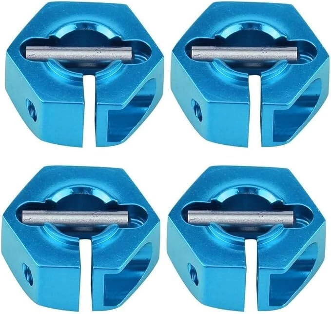 Adaptateur porte-roues 12mm épaisseur 7mm bleu lot de 4 pour voitures RC 1:10... - Photo 4/4