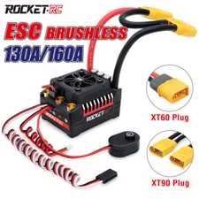 Rocket RC 130A/160A Brushless ESC Waterproof for 1/7 1/8 RC Car Buggy Truck