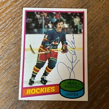 Autographed  1980-81 Topps RENE ROBERT. (DEC).   #L-1